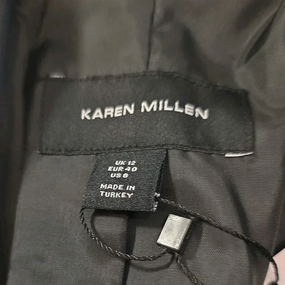 Karen Millen Women's Tailored Sparkle Contras Blazer Pink Purple Size 8 NEW - Picture 7 of 13